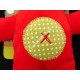 Doudou peluche pantin chien ours rouge cocard rétro NICOTOY - NEUF -