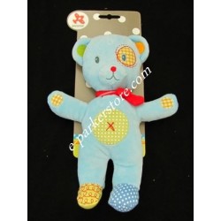 Doudou peluche pantin chien ours bleu cocard NICOTOY - NEUF -